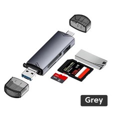 USB 3.0 마이크로 SD TF 카드 리더 6 in 1 멀티 메모리 카드 리더기 휴대폰 노트북, 1개