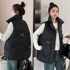 오리털조끼 스탠드 카라 오리털 기모 야외 골프 빅사이즈 점퍼