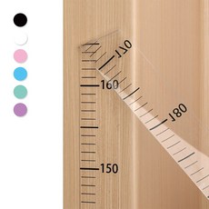 RAROUND 자체제작 자국없는 투명 키재기 스티커 200cm, 투명 화이트 투명 화이트