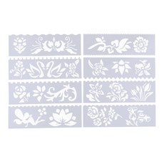 JC 8 아이 DIY 드로잉 템플릿 스텐실 눈금자 그림 스크랩북 카드 만들기, 183X55mm1