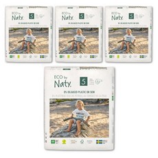 [Eco by Naty] 네띠 친환경 밴드 기저귀 5단계 22매 x 4팩, 수량 선택:밴드 사이즈5 4팩