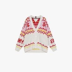 타미힐피거와플브이넥가디건