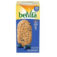 [미국직배송]벨 비타 블루베리 비스켓 {대용량} 25개입x50g Belvita Blueberry Breakfast Biscuits, 1개