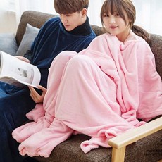 입는 극세사 담요 겨울 블랑켓 수면잠옷 레드