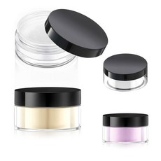 루즈 파우더 용기 4개 여행용 파우더 용기 세트 체와 뚜껑이 있는 10ml 및 30ml 플라스틱 빈 재사용 루즈 파우더 용기 페이스 파우더용 리필 화장품 병 블러셔 등, 루즈 파우더 용기 4개, 여행용 파우더 용기 세트, 체