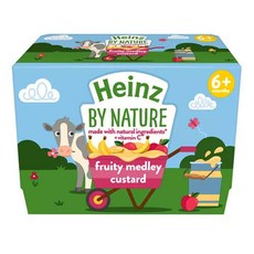 Heinz By Nature 하인즈 바이 네이처 아기 이유식 과일 메들리 커스터드 4개월 이상 100g 4개입, 4개