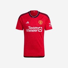 [정품] 아디다스 맨체스터 유나이티드 2023/24 홈 저지 팀 컬리지에이트 레드 - KR 사이즈 (논 마킹 버전) Adidas Manchester United 2023/24 Ho