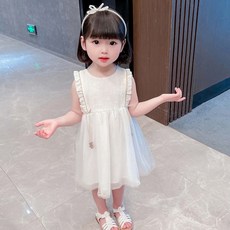 Q1061528 유아동 드레스 원피스 화이트 민소매 생일선물 하객룩 화동 조카선물 사은품증정