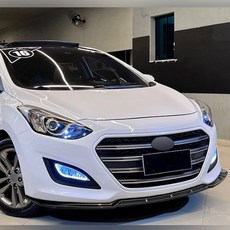  자동차 앞 범퍼 립 스포일러 디퓨저 스플리터 바디 키트 앞치마 커버 가드 트림 현대 I30 MK2 MK25 20122017 2013 2014, 1.Carbon look 
