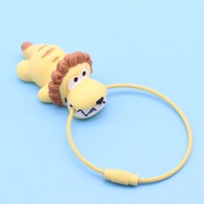 귀여운 동물 인형 캐릭터 키링 열쇠고리, 개, 사자