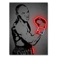 MMA글러브 네온 복싱 장갑 마이크 타이슨 및 무하마드 알리 포스터 효과 캔버스 프린트 페인팅 스포츠 벽화 바 클럽 벽 아트 장식, [08] 70x100cm no frame, [01] A