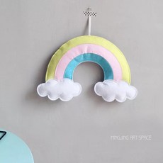 아파트리모델링 인 바람 색 무지개 구름 품 벽 품 펜던트 펠트 펜던트 벽 사진 소품 펜던트 장식, 3 색 무지개 펜던트