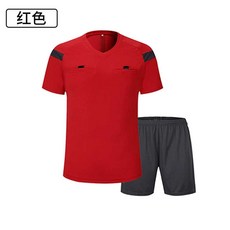 운동경기 심판복 상하의 대회 농구 축구 반팔 사회인 유니폼, 0118 반팔 레드 S, 1개