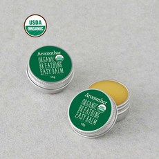 [아로마더] USDA 오가닉 브리딩 이지 밤 15g 상쾌한 호흡, 1개