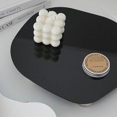 리빙공감 감성인테리어 오브제 소품 트레이, 블랙트레이