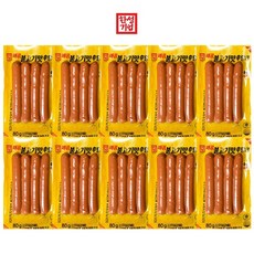 [다만세푸드] 한성 매콤 불고기맛 후랑크 80g 편의점 핫바 소세지, 10개