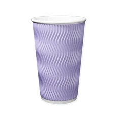 TYP 3중 단열종이컵 웨이브 라벤더 16온스 510ml 100개, 1세트, 100개입