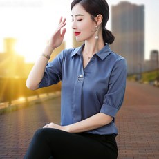 Dec.28 73번 시폰 블라우스 여 긴팔 올봄 양풍에 도톰하고 가벼운 셔츠 기질에 잘 어울리며Z