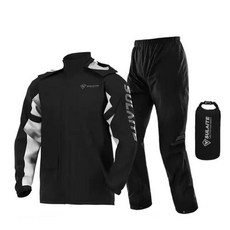 성인용 방수 레인 오토바이 분할 비옷 세트 반사 라이딩 신제품, XL, SLT0901 BK Raincoat, 1개