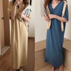 원스컴퍼니 센더 홀가먼트 니트 롱 원피스(4color)