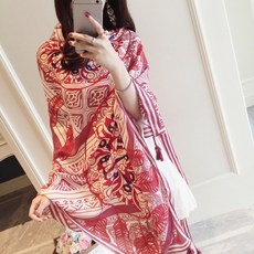 여름자외선차단여행에스닉해변스카프대형숄망토히잡