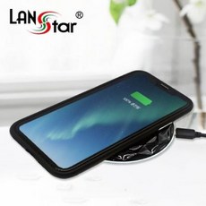 LANstar 고속 무선충전패드 pc254 블랙