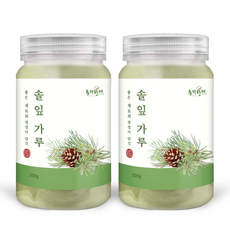 동의한재 100% 국산 솔잎 가루 분말 1kg (500g x 2통), 1세트