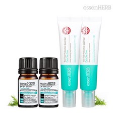 에센허브 티트리 스팟 케어 100 오일10ml (2개)+티트리 스팟 겔20ml (2개)