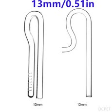 투명 유리 릴리 파이프 유출 및 제비 갈매기 흡입 컵 13mm 수족관 심어 물고기 탱크 수생 필터 시스템, [08] D 13mm, 1개, 08 D 13mm