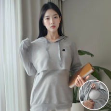 큐블리옹 수유 외출용 후드티
