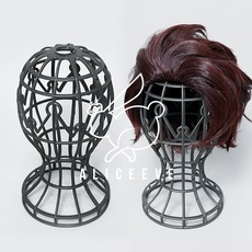 앨리스이브 3D 가발걸이 스탠드 가발거치대, 1개, 다크그레이