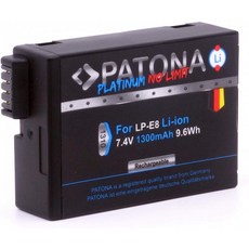 PATONA 플래티넘 배터리 교체 캐논 LP-E8 (1300mAh) 캐논 EOS 550D 600D 650D 700D에 인포 칩파워 하우스, 단일상품