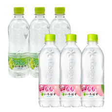 이로하스 샤인머스캣 복숭아 물 540ml (3+3 세트) 일본 천연수 화이트 피치 1세트 상품 이미지