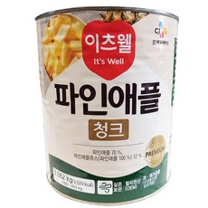 식자재 도매) 파인애플캔(청크 이츠웰 3Kg) x6개, 골든타임벨 1, 3kg