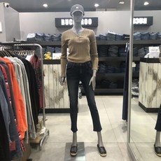 [버커루] 여성 슬림 스트레이트 데님 팬츠