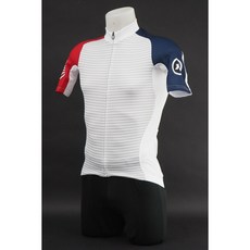 아소스 남성 SS 클럽 USA 성조기 자전거저지 그레이 스트라이프/ Assos Men's SS Club USA Cycling Jersey Gray Stripe