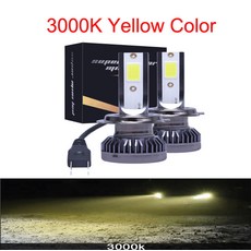차량용 LED 헤드라이트 전구 H7 H4 H1 H11 H8 HB4 HB3 9005 9006 H27 램프 H16 자동차 안개등 20000LM COB 12V 6000K 3000K 65, 03 3000 천개 황금, 03 H1