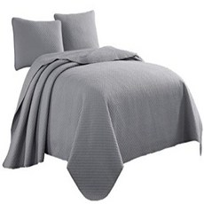 Cozy Beddings Elliott Bedspread Set Twin/Twin X-Large Light Grey 아늑한 침구 Elliott Bedpread Set Twin, 1