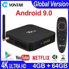 Tx6 안드로이드 9.0 스마트 tv 박스 안드로이드 박스 allwinner h6 4 gb ram 32g rom 지원 4 k h.265 2.4g/5g wifi bt4.1 미디어 플레이어 tanix tx6, 미국 플러그, 중국