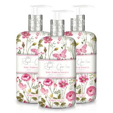 [영국 비건] 베일리스앤하딩 로얄가든 로즈 앤 바닐라 핸드워시 500ml, 3개