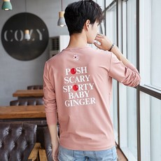 슈즈영 주니어긴팔티셔츠 모달 롱슬리브티 상의 트렌드 흐름 반팔셔츠 청 소년 가을옷 학생 핑크