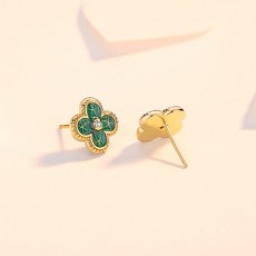 네잎클로버귀걸이목걸이세트14k