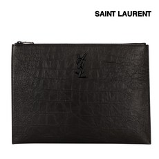 [20 F/W] 생로랑 모노그램 크로커다일 엠보 클러치/파우치백 (453249C9H0U1000) [SAINT LAURENT PARIS]