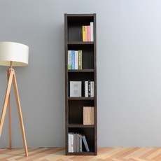 톡톡디자인 세로형 400 오픈형 5단책장 책꽂이 진열장, 월넛