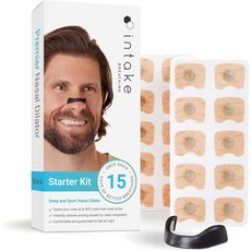Intake starter kit 인테이크 스타터 킷 코골이 비강확장기 수면 보조 가이드, 블랙, 15개