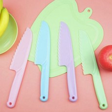 유아동안전칼 어린이안전칼 어린이집요리칼 플라스틱칼 키즈쿠킹 주방놀이, 1개, 보라-소