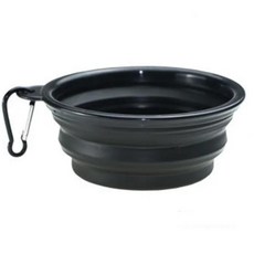 반려 동물 여행 물병 접이식 먹이 그릇 음료 컵 음식 용기 실리, 1개