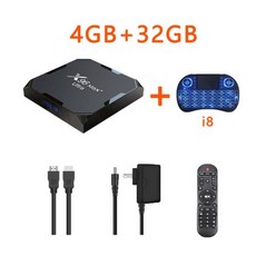 TV 박스 안드로이드 11 X96Max Plus 울트라 4GB AV1 8K 와이파이 4.0 스트리밍 플레이어 셋톱 S905X4, 05 4GB 32GB i8_01 미국 플러그, 1개