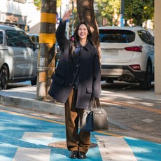 해브해드 City Wool Half Coat (Navy)
