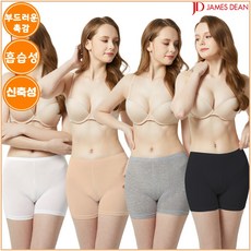 제임스딘 여성 면스판 3부 롱 속바지 4종 택1